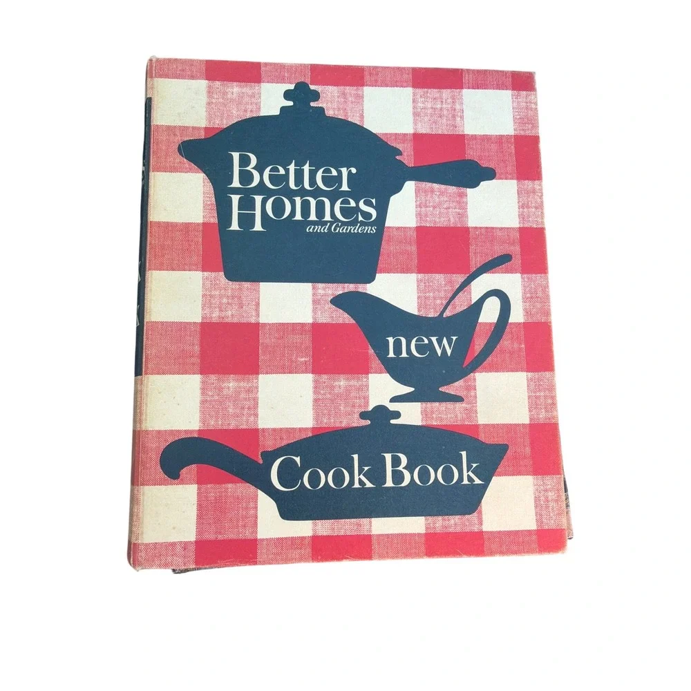 Better Homes and Gardens New Cook Book Vintage Gingham Plaid Hardcover Meredith